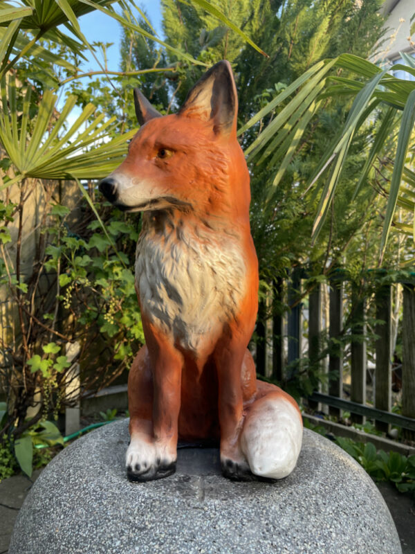 Fuchs für die Gartendeko, sitzend, 50 cm hoch 2