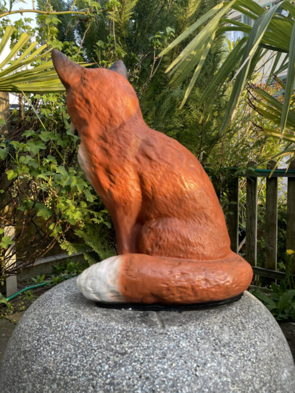 Fuchs für die Gartendeko, sitzend, 50 cm hoch 4