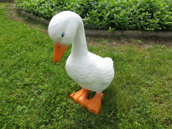 Gartendekofigur weisse Laufente, 40 cm hoch 2
