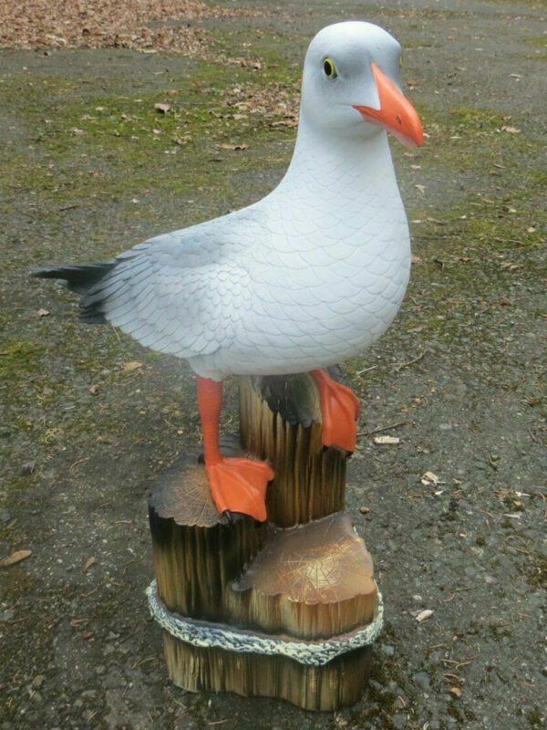 Möwe auf einen Pfahl, für die Gartendeko, 50 cm hoch