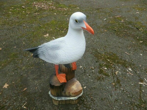 Möwe auf einen Pfahl, für die Gartendeko, 50 cm hoch 3