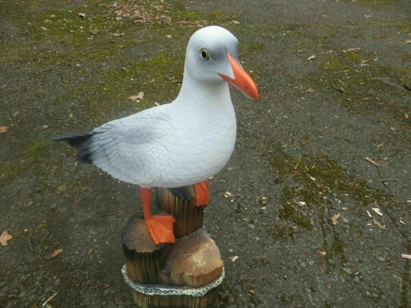 Möwe auf einen Pfahl, für die Gartendeko, 50 cm hoch 4