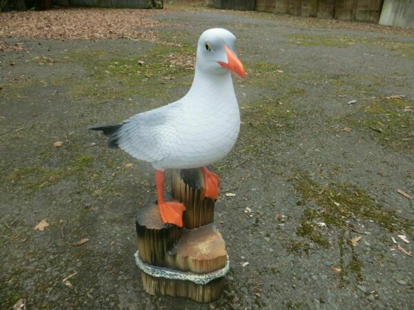 Möwe auf einen Pfahl, für die Gartendeko, 50 cm hoch 5