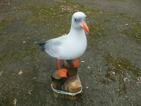 Möwe auf einen Pfahl, für die Gartendeko, 50 cm hoch 6