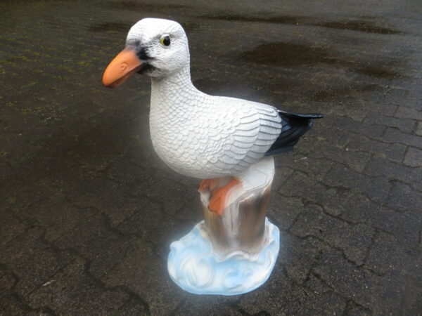 Deko Möwe auf Buhnenpfahl, 60 cm hoch 2