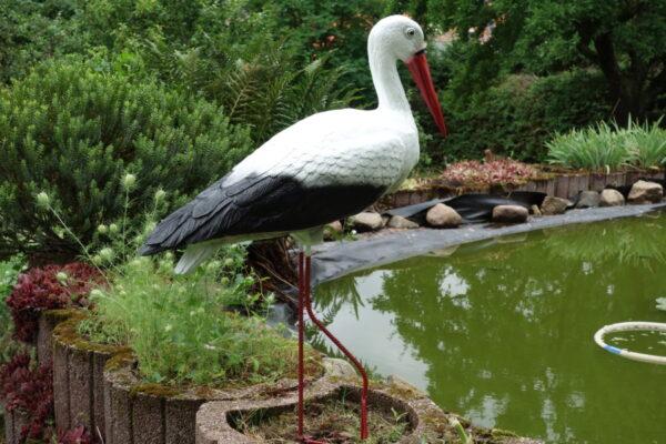 Grosser Storch als Gartendeko, 75 cm hoch 2