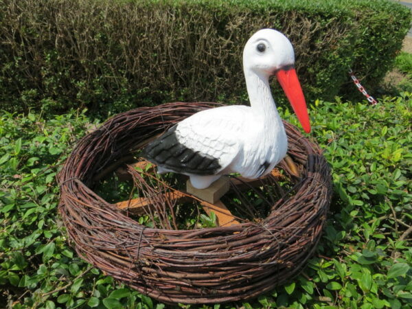 Deko Storch im Storchennest, Ø 45 cm 2