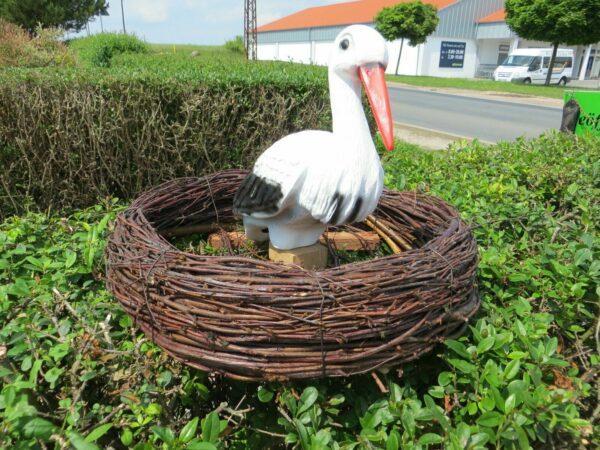 Deko Storch im Storchennest, Ø 45 cm 4