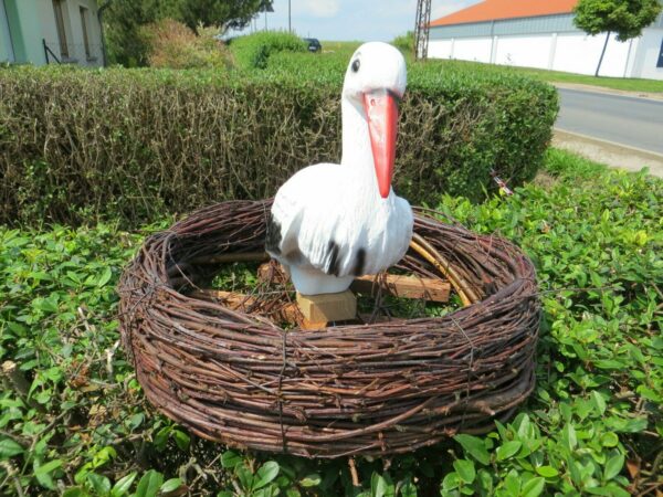 Deko Storch im Storchennest, Ø 45 cm 5