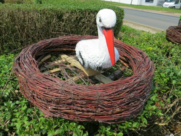 Deko Storch im Storchennest, Ø 45 cm 6