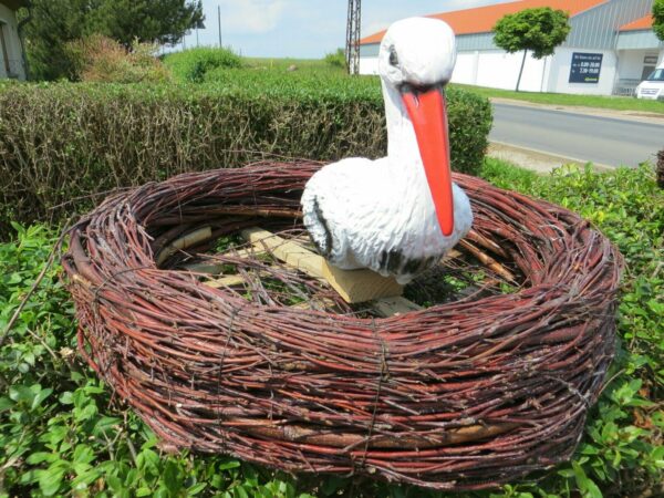 Klapperstorch im Nest für den Garten oder auf’s Haus, Ø 60 cm 3