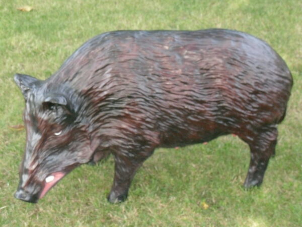 Wildschwein-Bache als Dekofigur im Garten, 95 cm lang 2