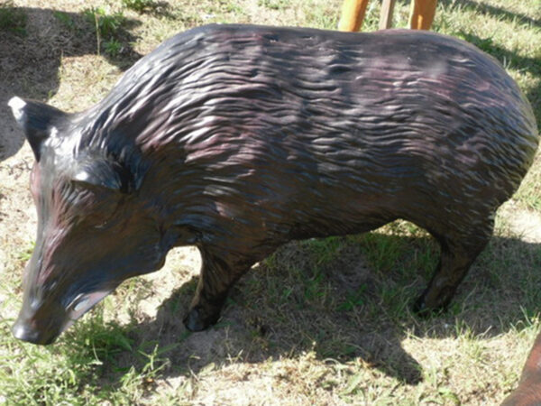 Wildschwein-Bache als Dekofigur im Garten, 95 cm lang 3