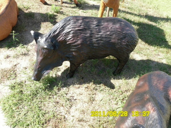 Wildschwein-Bache als Dekofigur im Garten, 95 cm lang 4