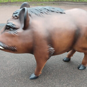 Grosse Eberfigur für den Garten, 125 cm lang 3