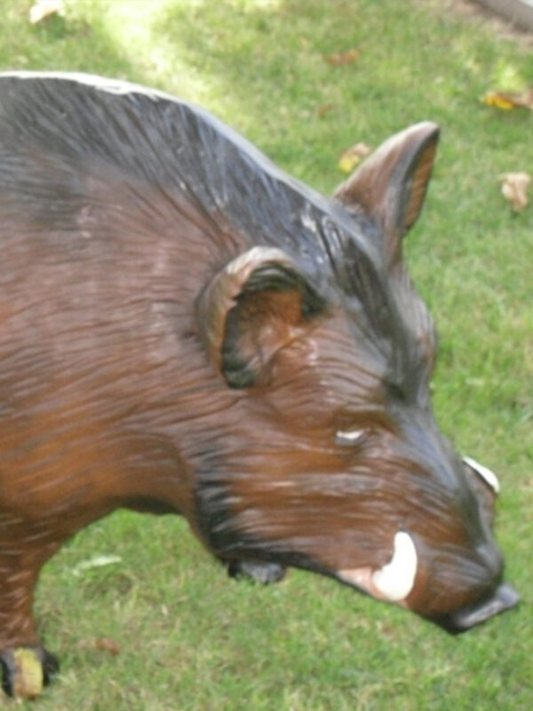 Wildschwein Dekofigur Keiler für den Garten, 95 cm lang