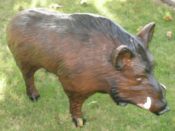 Wildschwein Dekofigur Keiler für den Garten, 95 cm lang 2