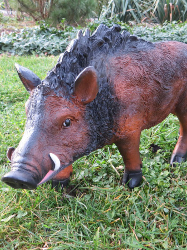 Wildschwein-Frischling Gartenfigur, 49 cm lang