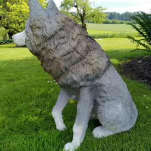 Gartendekofigur sitzender Wolf, 69 cm hoch 3