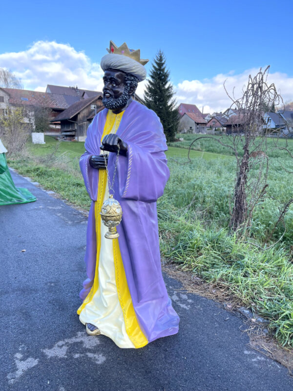 Heiliger König Krippenfigur Melchior mit Weihrauch, 125 cm hoch 4