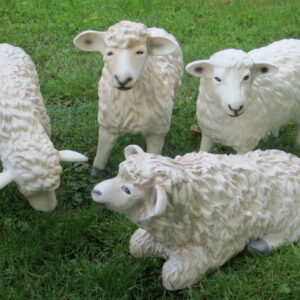Krippenfiguren 4 Schafe passend zur Krippe 80cm hoch