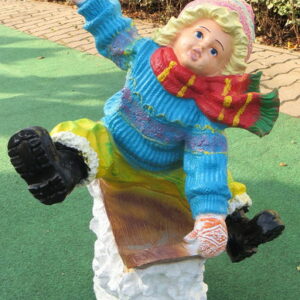 Deko Figur zu Weihnachten - Mädchen auf Snowboard, 55 cm hoch 2