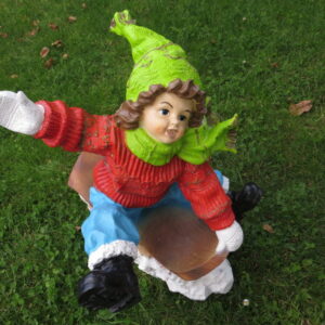 Deko Figur zu Weihnachten - Mädchen auf Snowboard, 55 cm hoch 1