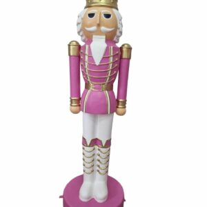 XXL Deko Nussknackerfigur in Pink, riesige 2 Meter hoch