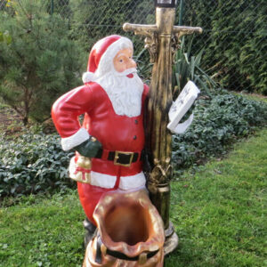 Weihnachtsmann Deko für aussen, beleuchtet, 105 cm hoch