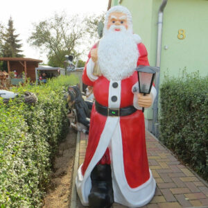 XXL Deko Weihnachtsmann lebensgross, Solarlampe, 175 cm hoch 3