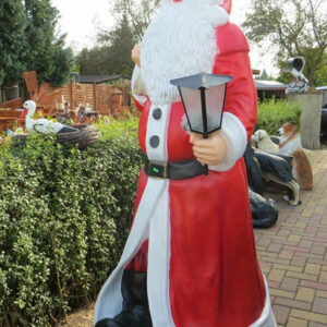 XXL Deko Weihnachtsmann lebensgross, Solarlampe, 175 cm hoch