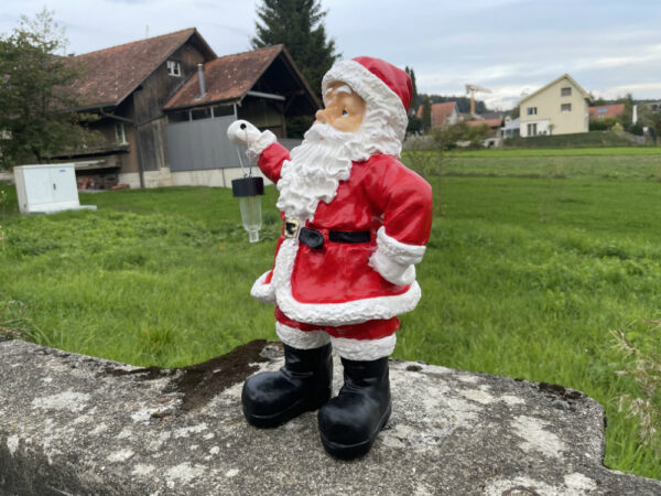 Weihnachtsmann mit Solarbeleuchtung für draussen, 50cm hoch 3