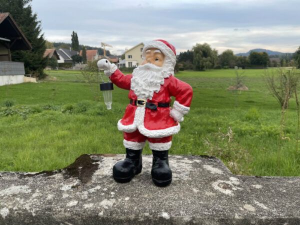 Weihnachtsmann mit Solarbeleuchtung für draussen, 50cm hoch 5