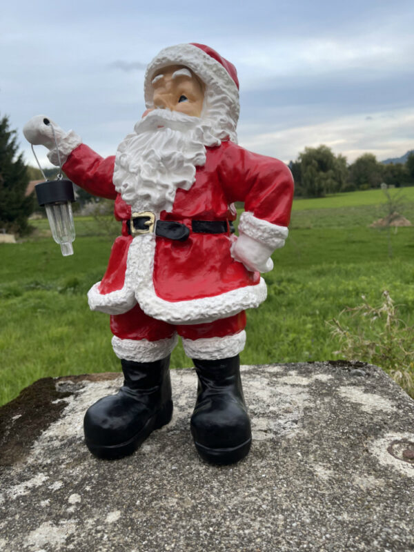 Weihnachtsmann mit Solarbeleuchtung für draussen, 50cm hoch 2