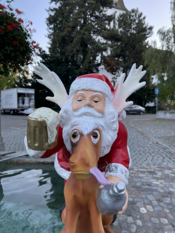 Garten Weihnachtsmann mit Rudolf Rentier, 60 cm hoch 9