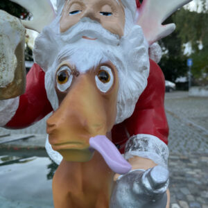 Garten Weihnachtsmann mit Rudolf Rentier, 60 cm hoch 9
