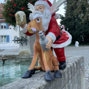 Garten Weihnachtsmann mit Rudolf Rentier, 60 cm hoch 1
