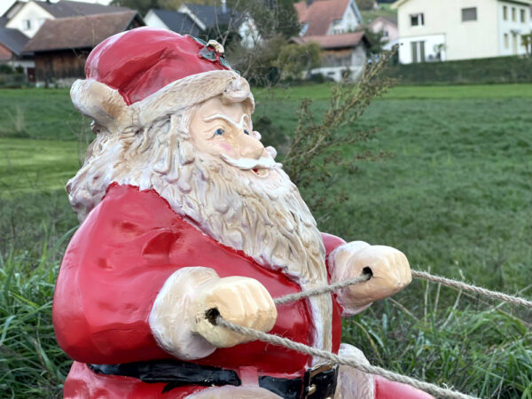 Weihnachtsmann mit Rentierschlitten mini, 75 cm lang 6