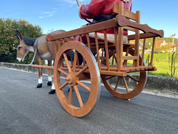 Samichlaus mit Esel und Wagen, liest Buch, 260 cm lang 9