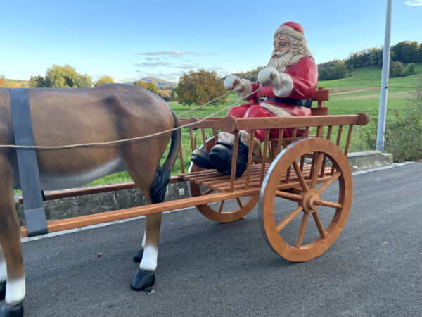 Esel und Samichlaus auf Wagen, 260 cm lang 8