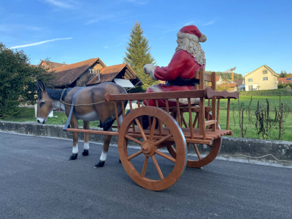 Esel und Samichlaus auf Wagen, 260 cm lang 4