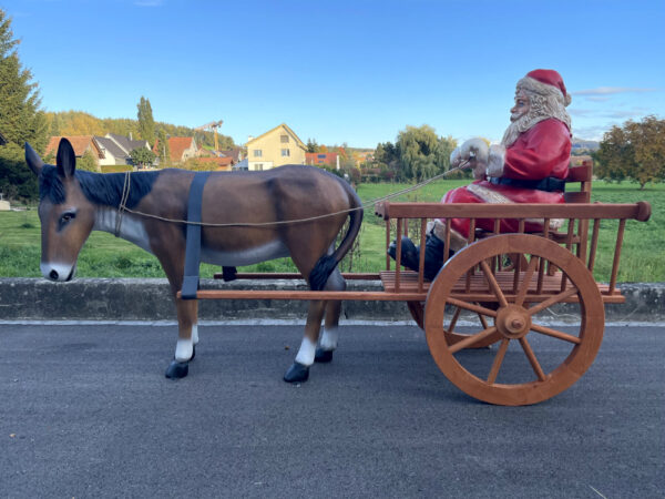 Esel und Samichlaus auf Wagen, 260 cm lang 3