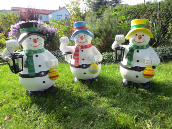 Solar Schneemann aussen als Weihnachtsdeko, 65 cm hoch 2