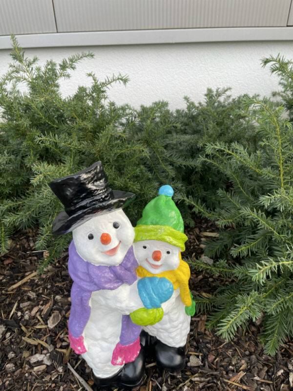 Winterdeko Schneemann hübsches Pärchen, 45 cm hoch 5