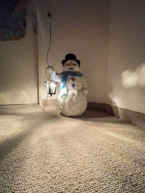 Weihnachtsbeleuchtung aussen Schneemann mit Topfhut, 50 cm 7