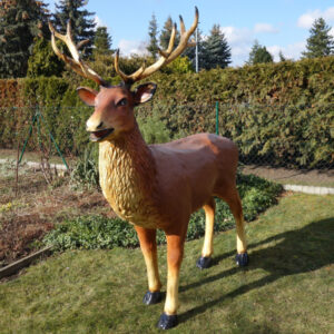 Weihnachtsdeko Hirsch XXL lebensgross, 225 cm hoch