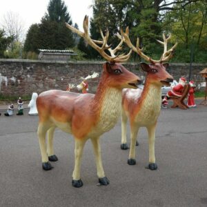 Weihnachtsdeko Hirsch XXL lebensgross, 225 cm hoch 5