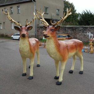 Weihnachtsdeko Hirsch XXL lebensgross, 225 cm hoch 1