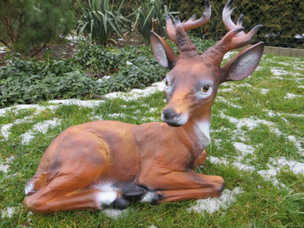 Hirsch Weihnachtsdeko, auch als Deko Hirsch Silber, 35 cm lang