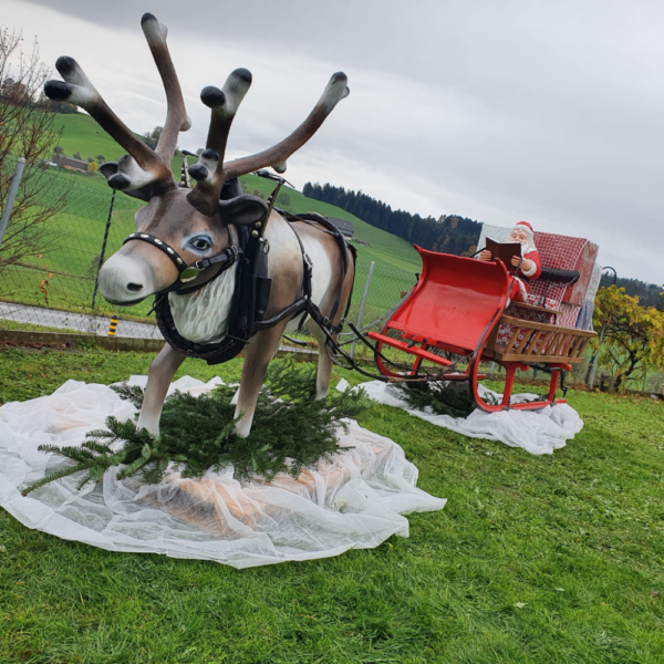 XXL Weihnachtsdeko Rentier gross, 2 Meter lang 8